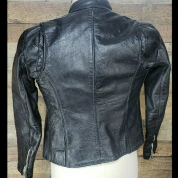 Vanson Associates Black Leathers Motorcycle Jacket Cafe Racer Women's Size 6 - Picture 3 of 8